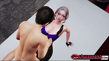 Bai Yi – Hot Anime Girl in Hentai: Huge Boobs Play, Rimjob With Moanings, Wet Pussy Licking by Wall Leading to Squirt